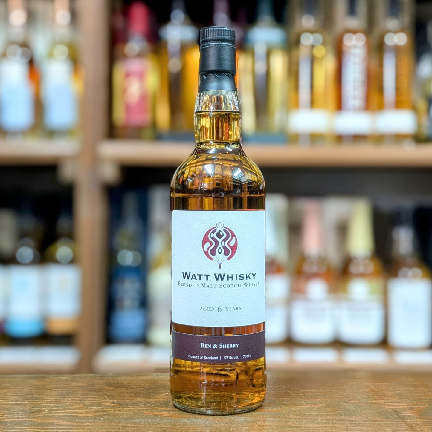 ワットウィスキー ベン&シェリー ブレンデッドモルト2017 6年 57.1% 700㎖